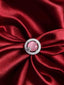 Rhodium Plated American Diamond Ring with Pink Stone Centerpiece