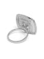 Silver-Plated Cubic Zirconia Stone-Studded Adjustable Finger Ring