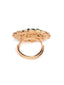 Gold Plated Stone Studded Floral Ring