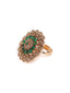 Gold Plated Stone Studded Floral Ring