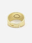 Gold-Plated Stone-Studded Evil Eye Adjustable Finger Ring