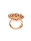 Gold-Plated Cubic Zirconia Studded Adjustable Finger Ring