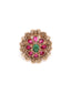 Gold-Plated Cubic Zirconia Studded Adjustable Finger Ring