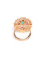 Gold-Plated Cubic Zirconia Studded Adjustable Finger Ring