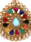 Multicoloured Stone-Studded Ring