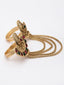 Gold-Plated Stone Studded Dual Adjustable Finger Ring