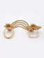 Gold-Plated Stone Studded Dual Adjustable Finger Ring