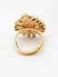 Gold-Plated Stone-Studded Adjustable Finger Ring