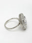 Women Silver-Plated & AD Studded Adjustable Finger Ring