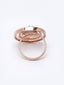 Women Rose Gold-Plated AD Studded Circular Shaped Adjustable Finger Ring