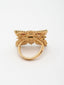 Gold-Plated Stone-Studded Adjustable Finger Ring