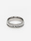 Rhodium-Plated Silver-Toned & White CZ-Studded Finger Ring