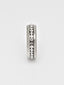 Rhodium-Plated Silver-Toned & White CZ-Studded Finger Ring