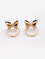 Set of 2 Gold-Plated & White CZ Studded Adjustable Finger Rings