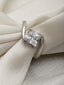 Silver-Plated Solitaire AD-Studded Solitaire Finger Ring