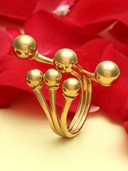 Gold Plated Stainless Steel Adjustable Finger Ring