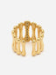 Gold Plated Stainless Steel Stone Studded Adjustable Finger Ring