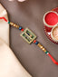 Gold Plated Thread Rakhi With Roli Chawal