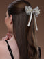 Women Heart Shaped Stone Studded Embellished Ponytail Holders