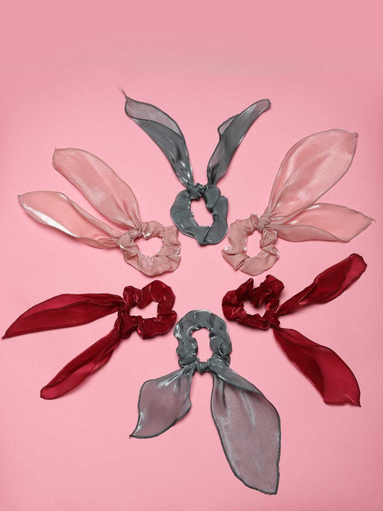 Set of 6 Scrunchies Ponytail Holders