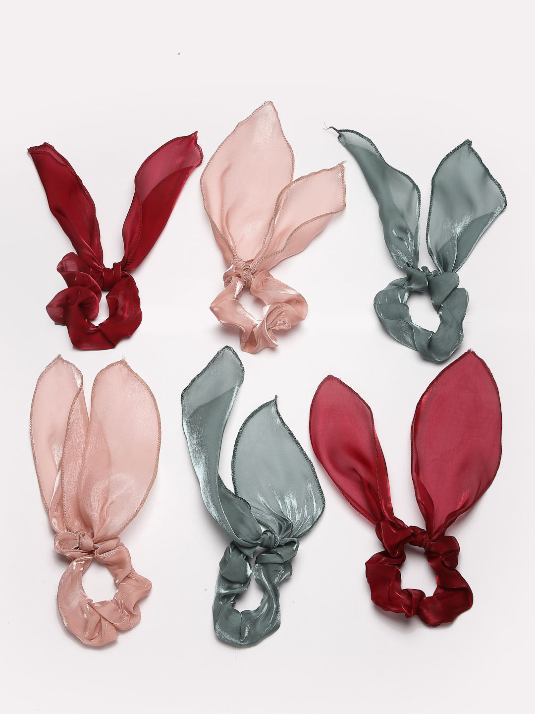 Set of 6 Scrunchies Ponytail Holders