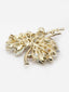 Gold Plated Stone Studded & Pearls Beaded Saree Brooch