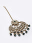 Gold-Plated Green Beaded Jhumar Passa