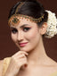 Gold-Plated Stone Studded Reversible Matha Patti Head Jewellery