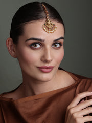 Gold-Plated Maang Tikka Head Jewellery