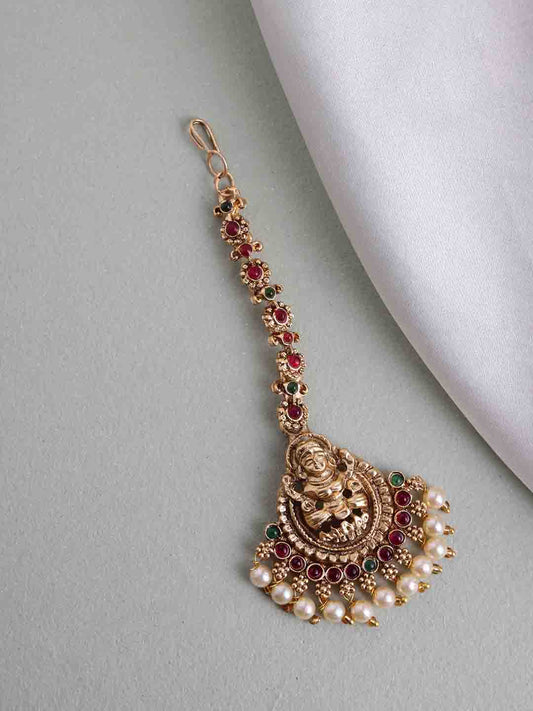 Gold-Plated Maang Tikka Head Jewellery