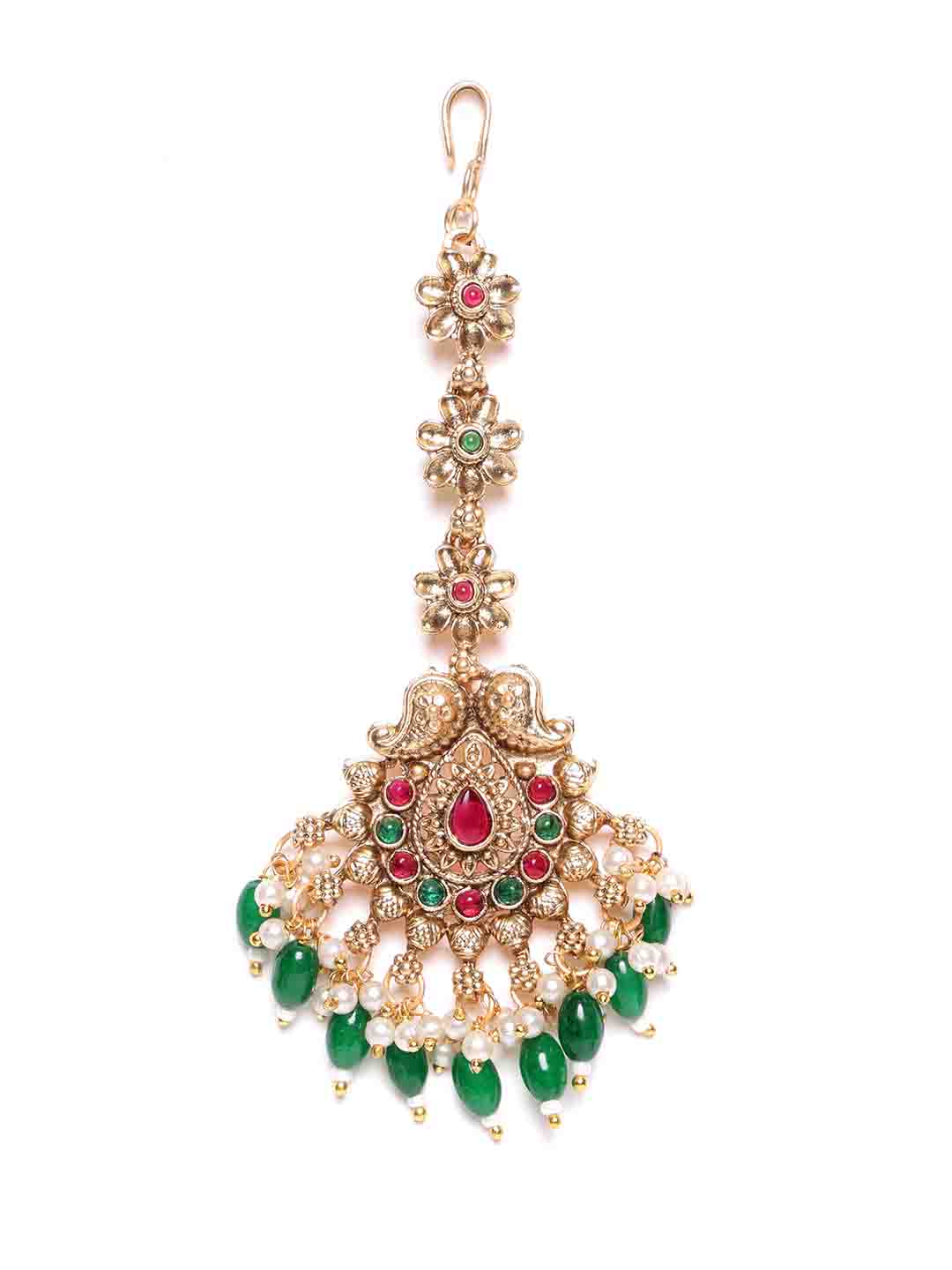 Gold-Plated Maang Tikka Head Jewellery