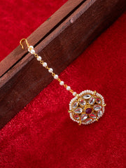 Gold-Plated Kundan Studded Maang Tikka