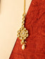 Gold-Plated American Diamond Studded Maang Tikka Head Jewellery