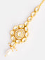 Gold-Plated American Diamond Studded Maang Tikka Head Jewellery