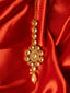 Gold-Plated American Diamond Studded Maang Tikka Head Jewellery