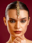 Gold-Plated Kundan Studded & Pearls Beaded Maang Tikka
