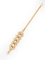 Gold-Plated Kundan Studded & Pearls Beaded Maang Tikka