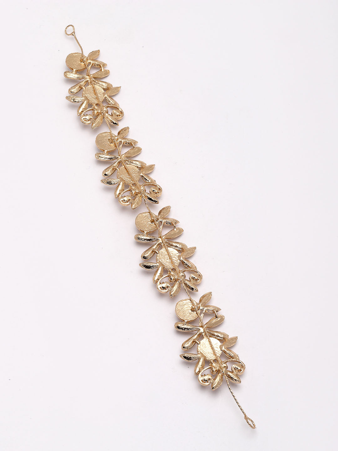 Gold-Plated CZ Stone Embellished Handcrafted Tiara