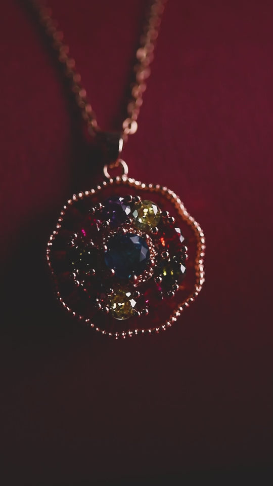 Gold-Toned & Blue Brass Gold-Plated Handcrafted Necklace