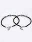 Set Of 2 Oxidised Silver-Plated Black Beaded Handcrafted Anklets