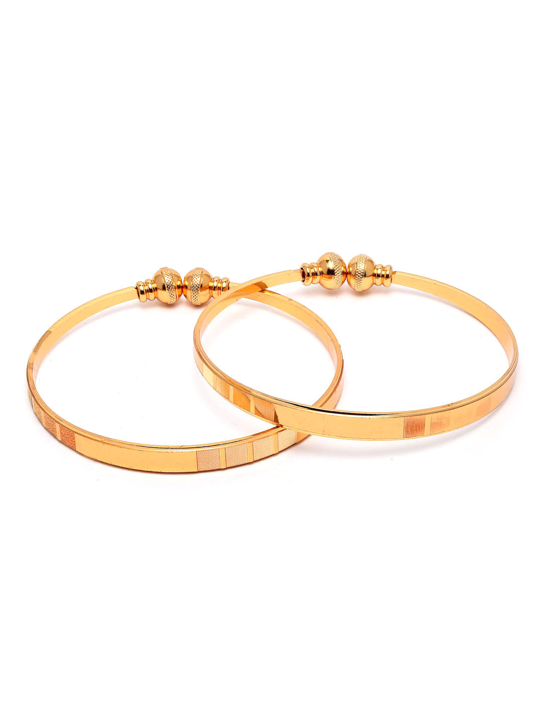 Set Of 2 Gold-Plated Handcrafted Bangles