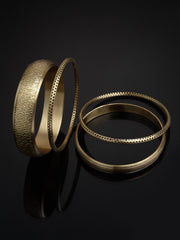 Set Of 4 Gold-Plated Handcrafted Bangles