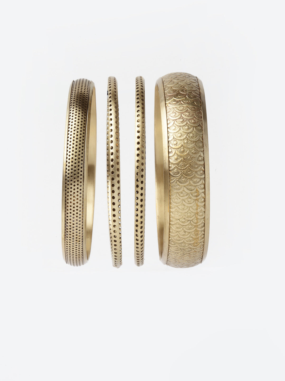 Set Of 4 Gold-Plated Handcrafted Bangles