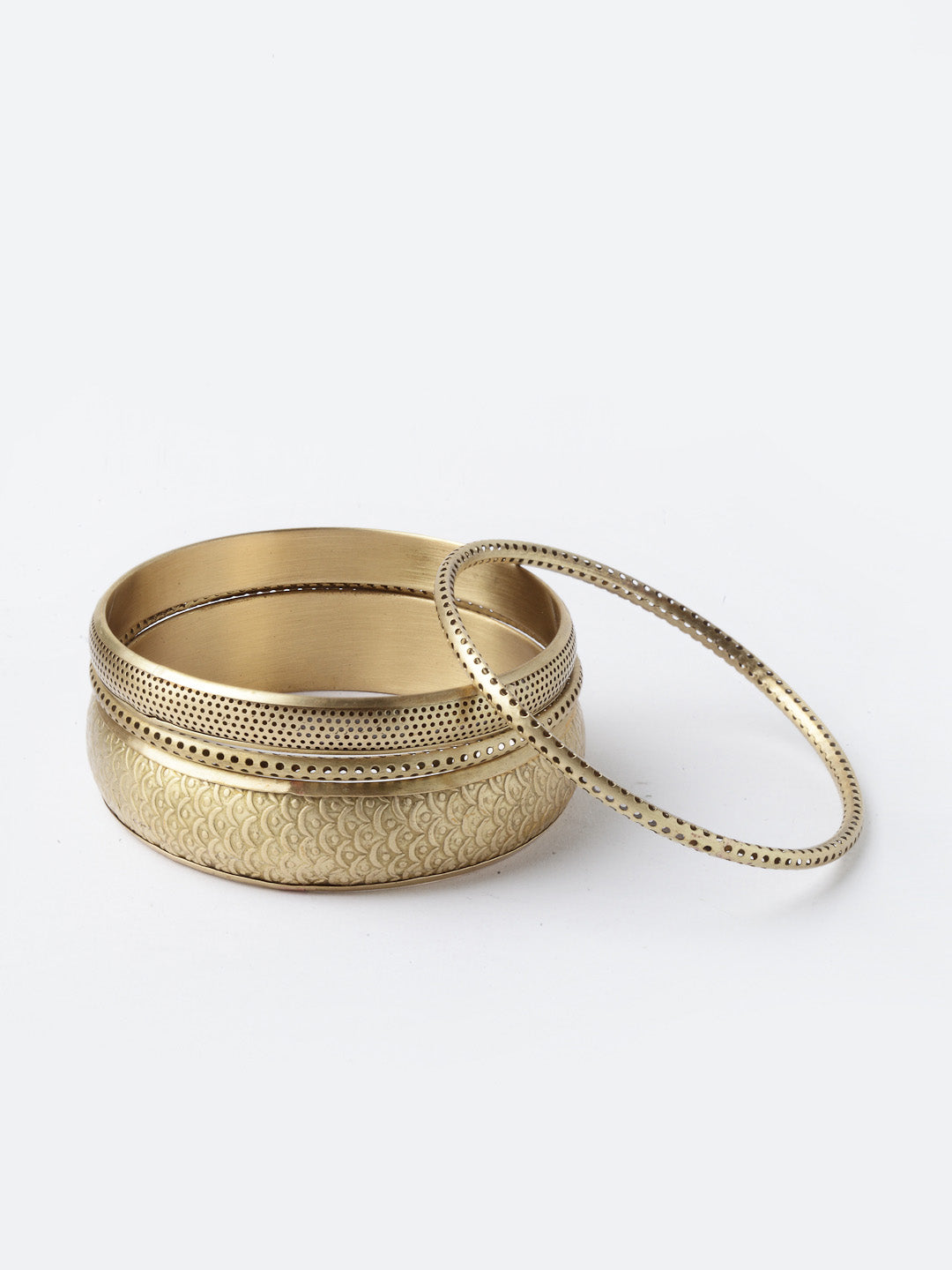 Set Of 4 Gold-Plated Handcrafted Bangles