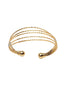 Rhodium-Plated Gold-Toned Handcrafted Cuff Bracelet