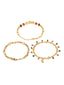 Women Set Of 3 Brass Handcrafted Gold-Plated Multistrand Bracelet