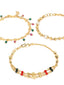 Women Set Of 3 Brass Handcrafted Gold-Plated Multistrand Bracelet