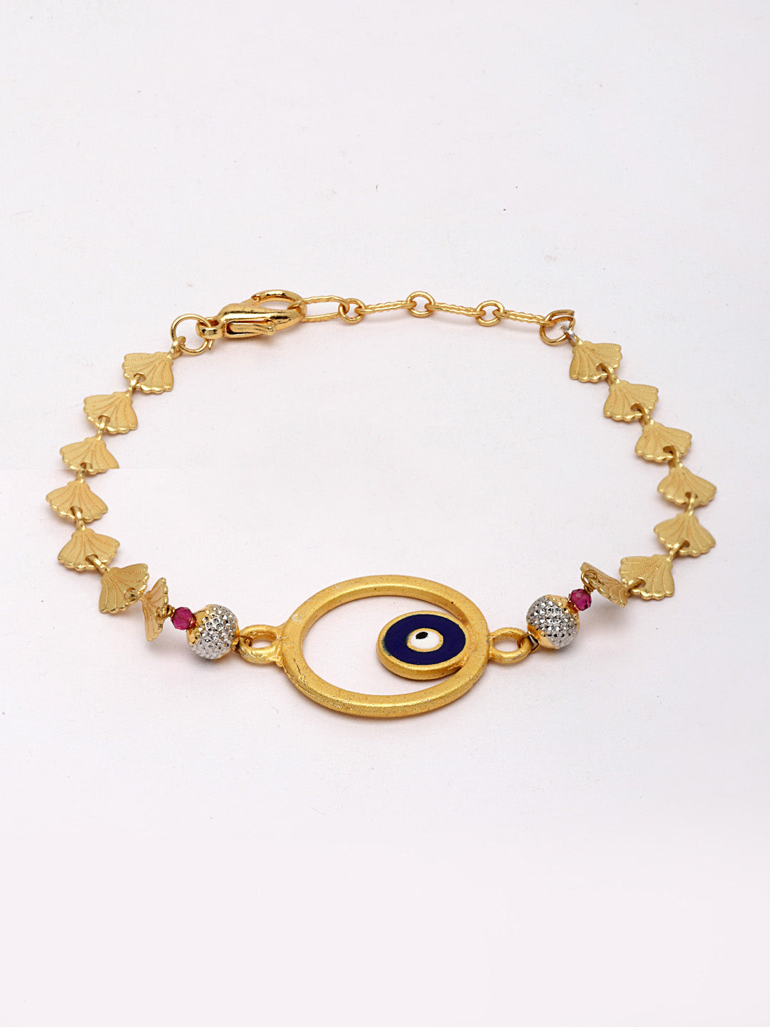 Gold-Plated Circular Shaped Evil Eye Bracelet