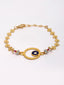 Gold-Plated Circular Shaped Evil Eye Bracelet