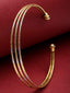 Women Gold-Toned Brass Handcrafted Gold-Plated Cuff Bracelet